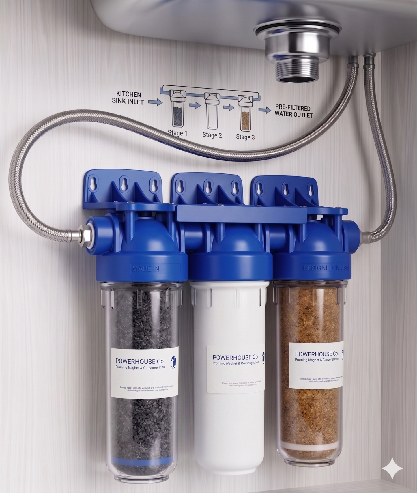 فلترة مسبقة لمياه الشرب - Powerhouse Pre-Filtration Combo
